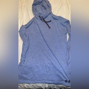 Under Armor blue lightweight pullover with hoodie